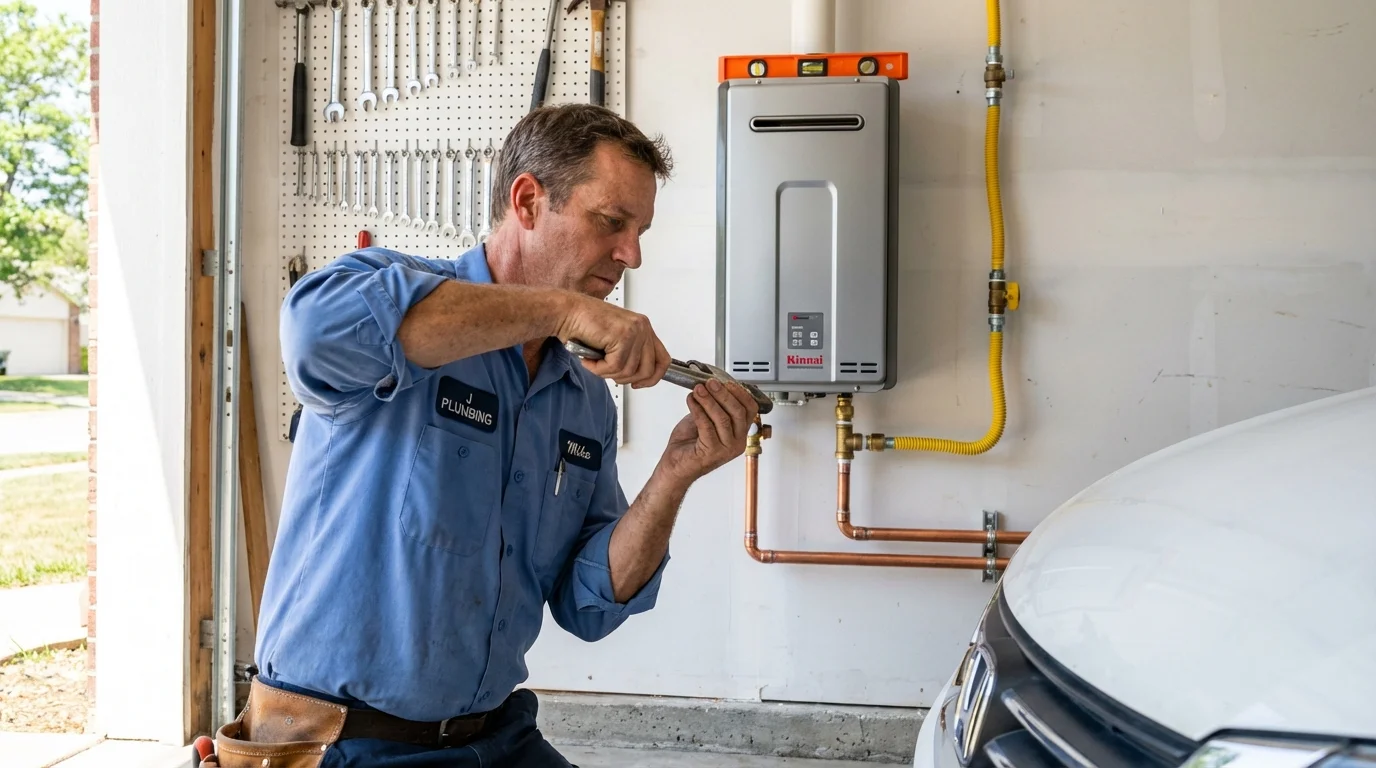 Tankless water heater installation by a Johns Plumbing LLC plumber in Point Pleasant Beach